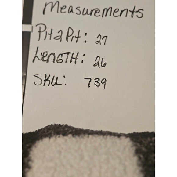 LOFT Buffalo Plaid Snap Collar Sherpa Top Black White Granola Lumberjack SZ XXL - Picture 8 of 8